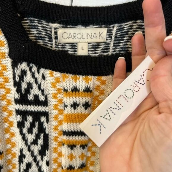 Carolina K Anthropologie Petra poncho style knit dress size large - Picture 3 of 7